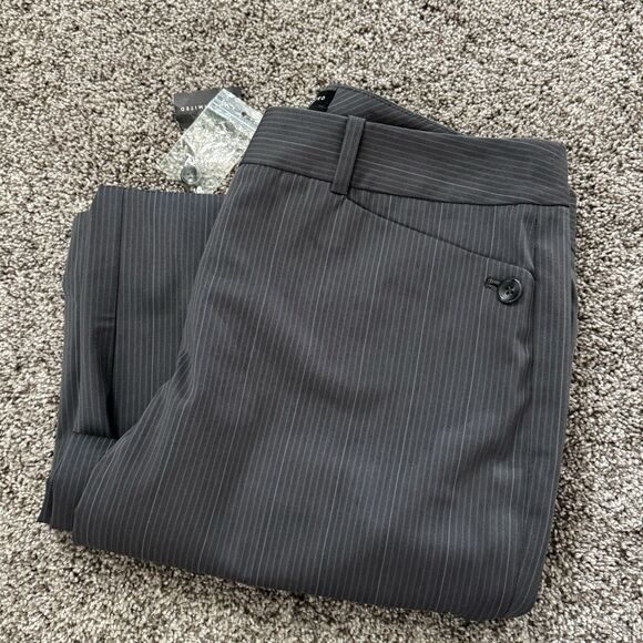 The Limited Cassidy Fit Gray Striped Mid Rise Flare Dress Pants Size 8 NWT - Picture 12 of 12